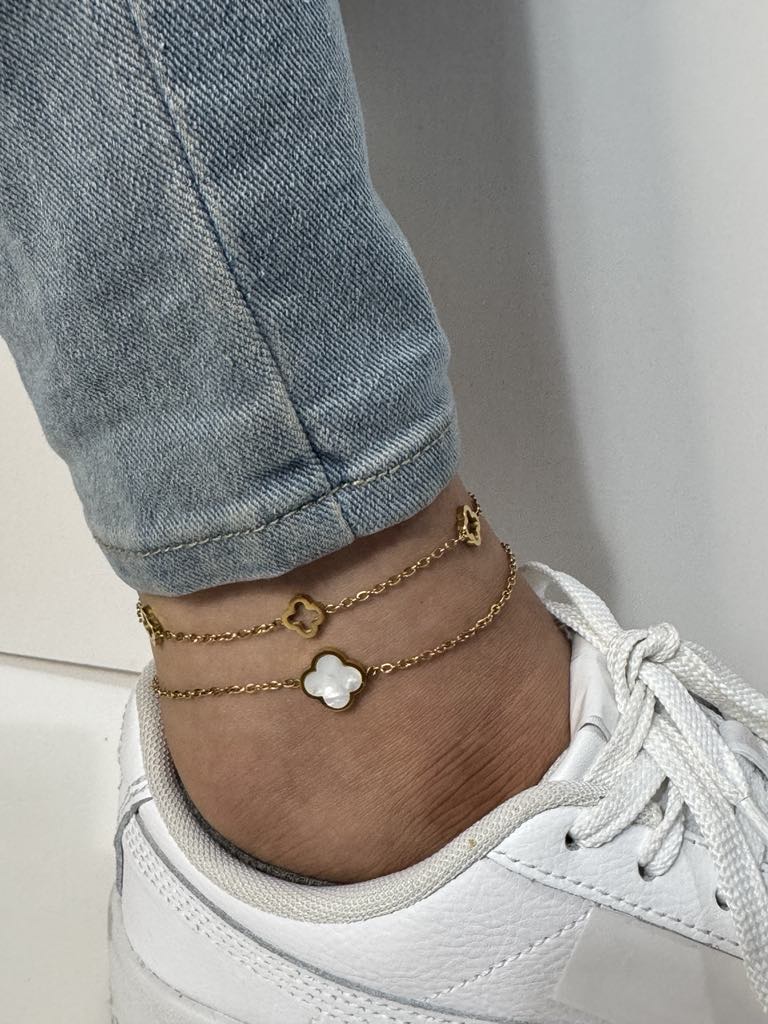 DoubleClif - Bracelet de cheville en acier inoxydable