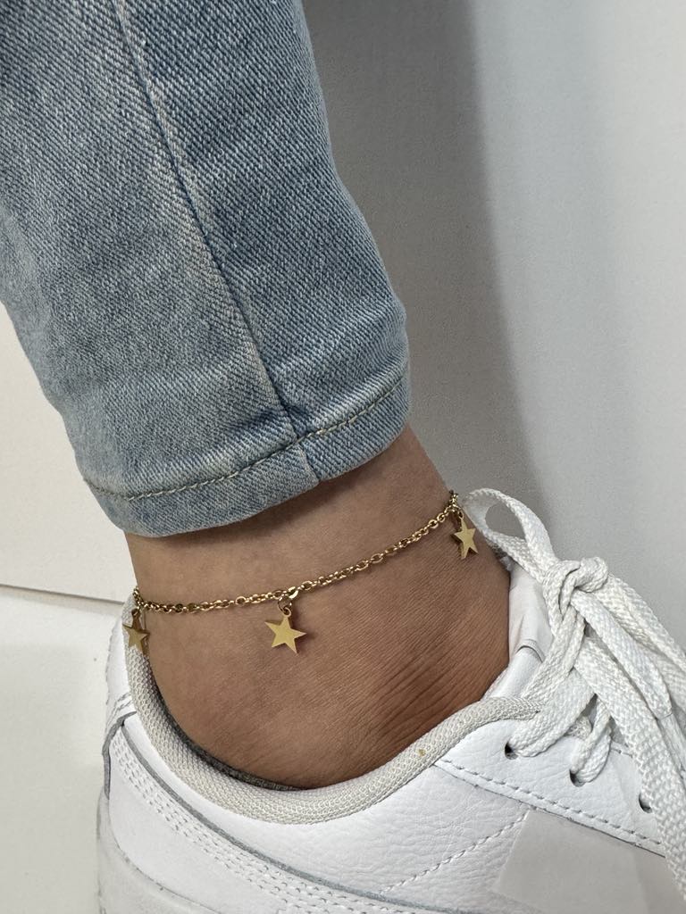 5 Étoiles - Bracelet de cheville en acier inoxydable