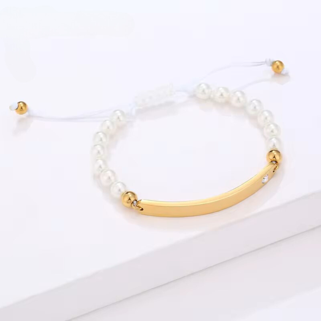 Linéclat™ | Collier en acier inoxydable et pierre blanche