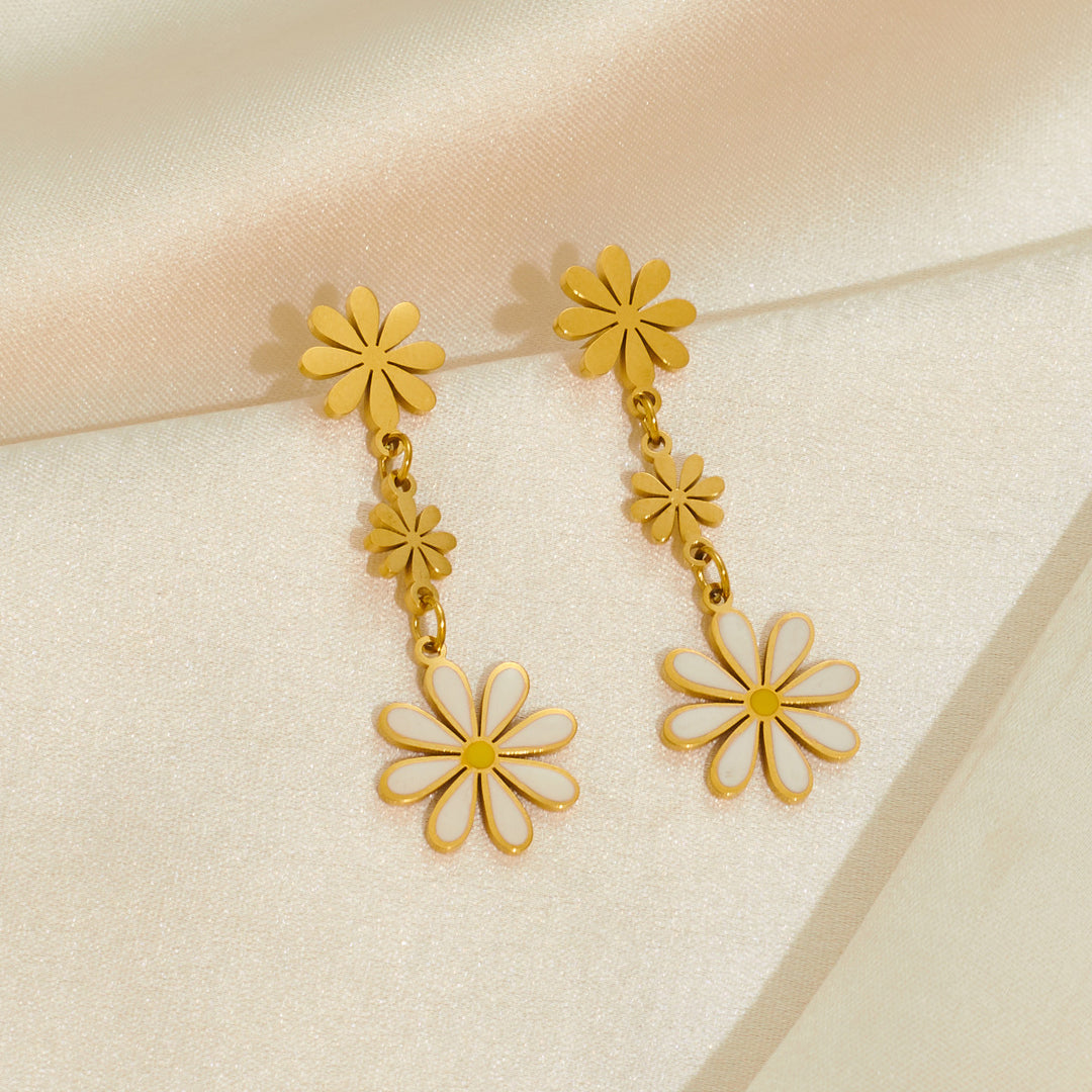 BouclFleursV2™ | Boucles d'oreilles fleur en acier inoxydable