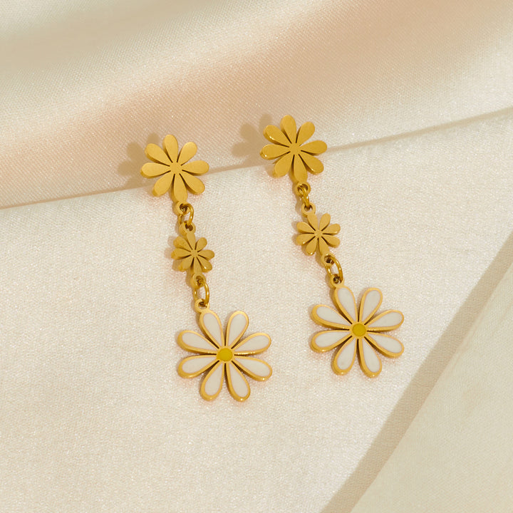 BouclFleursV2™ | Boucles d'oreilles fleur en acier inoxydable