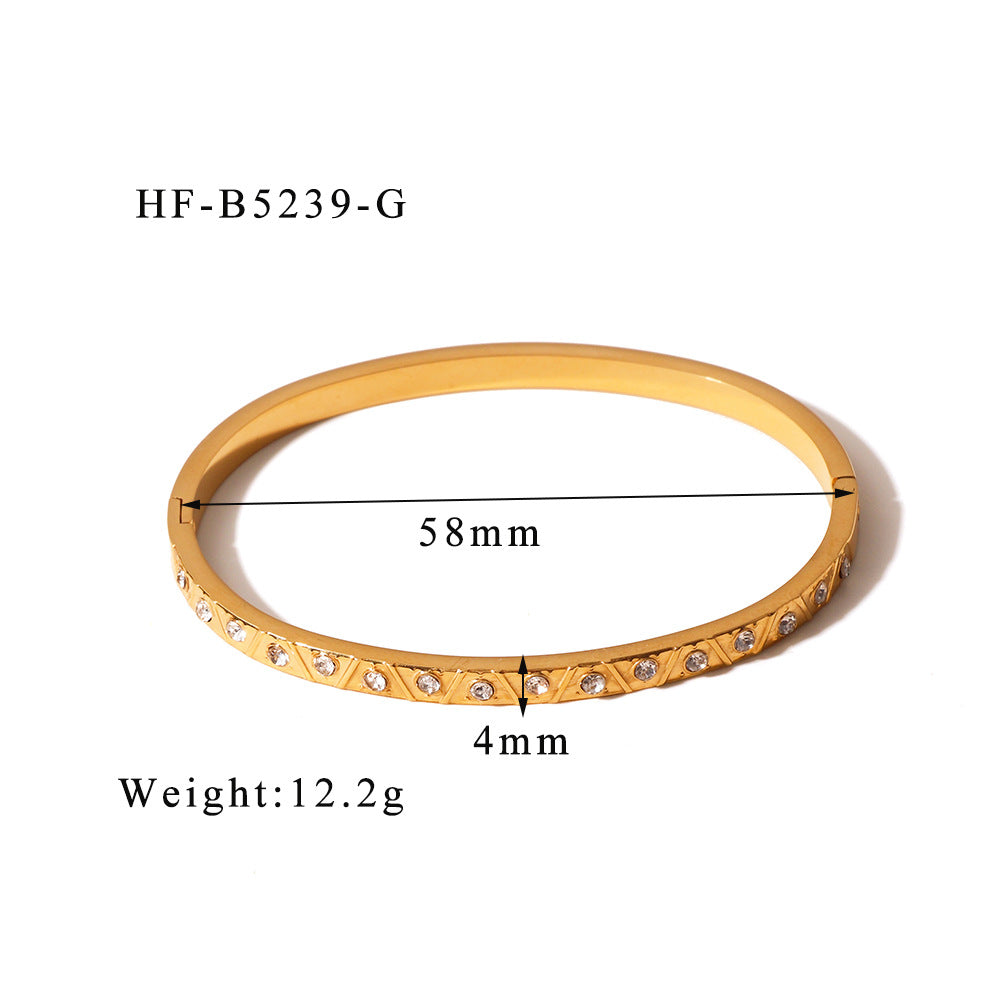 BracCristal V4™ | Bracelet en acier inoxydable & Cristaux