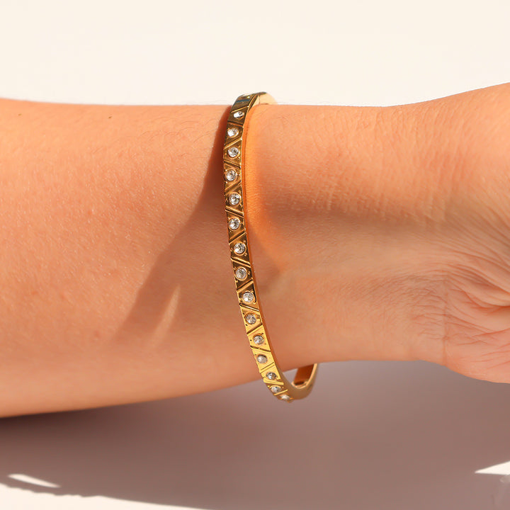 BracCristal V4™ | Bracelet en acier inoxydable & Cristaux