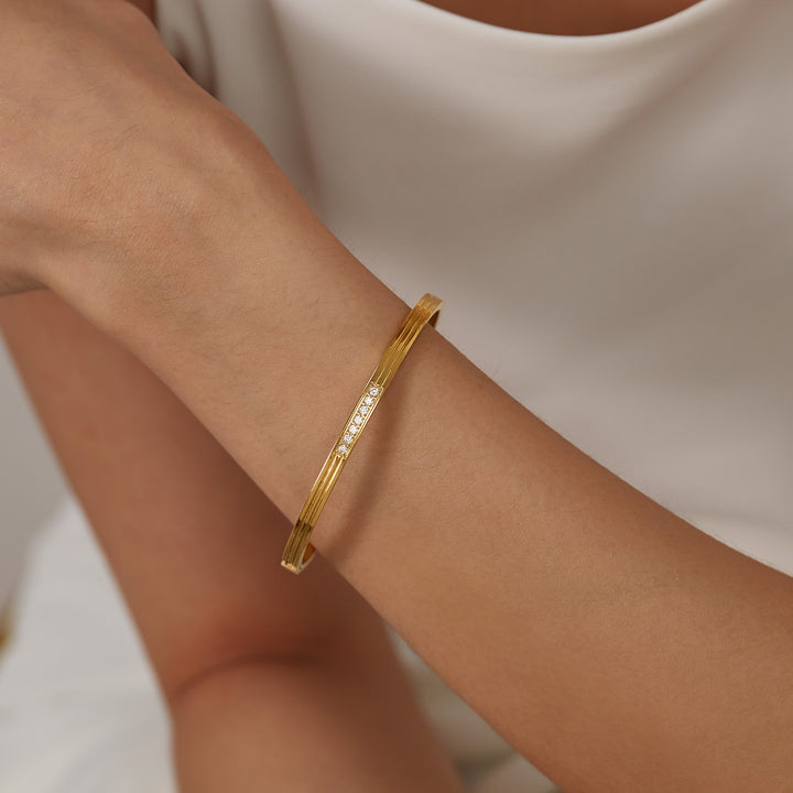 BracCristal V2™ | Bracelet en acier inoxydable & Cristaux