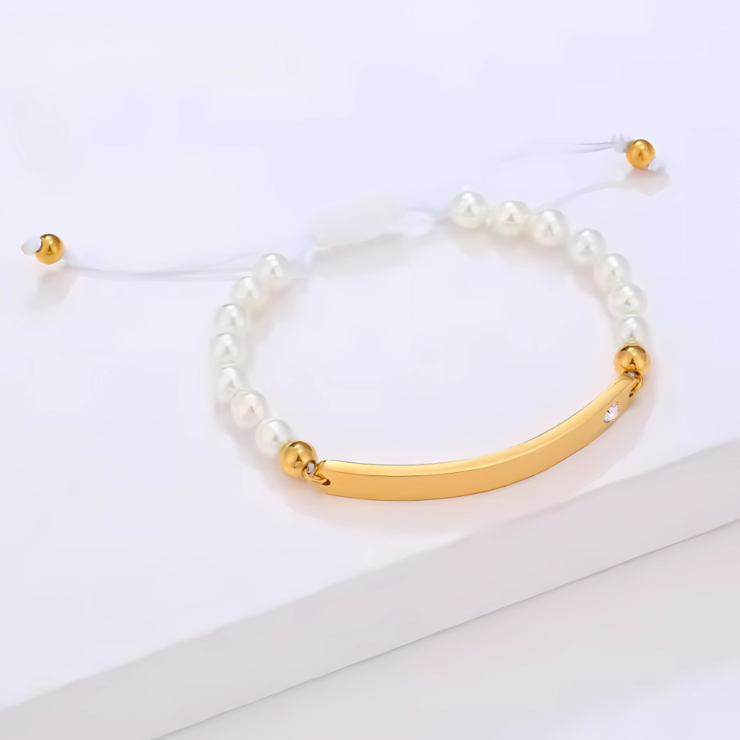 Linéclat™ | Bracelet personnalisé en acier inoxydable & Perles
