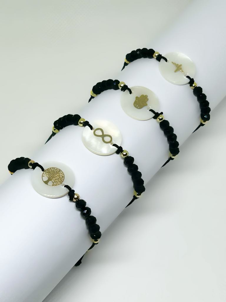 BracMotif™ | Bracelet Motif en fil de Lin - BelleetBeauté