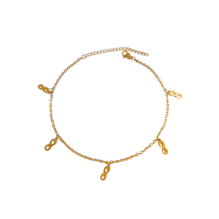 Infini - Bracelet de cheville en acier inoxydable