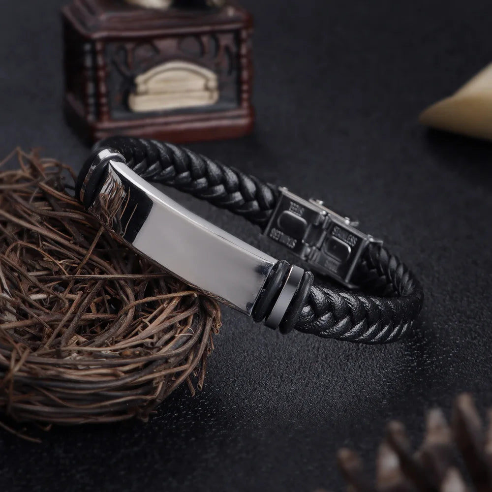 BraceBarre™ V3 | Bracelet homme en cuir PU