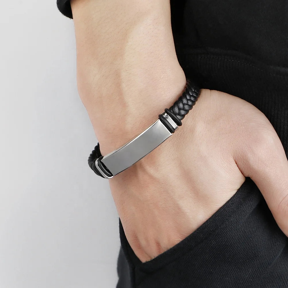 BraceBarre™ V3 | Bracelet homme en cuir PU